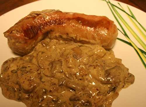 Andouillette sauce champignons à la crème