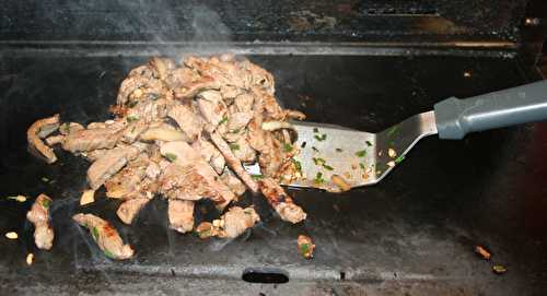 Basse-côte de bœuf sautée à la coréenne à la plancha - amafacon