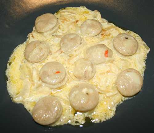 Boudin blanc à la coquille Saint Jacques à la crème