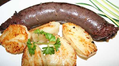 Boudin noir de Mortagne aux topinambours rôtis