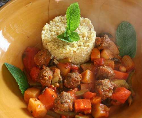 Boulettes de mouton à la menthe et boulgour