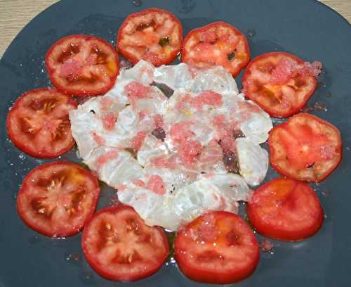 Carpaccio de bar ou loup