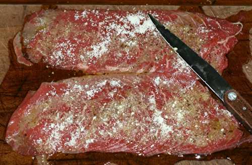 Carpaccio de boeuf au parmesan