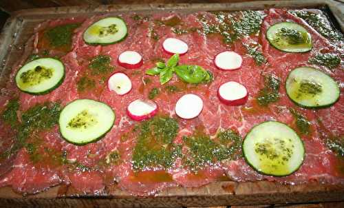 Carpaccio de boeuf au pistou