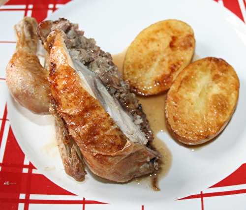 Coquelet farci à l'andouillette de canard