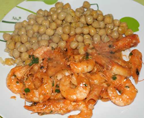 Crevettes au vin blanc (Grèce)