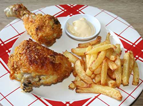 Cuisse de poulet croustillante panée aux corn flakes