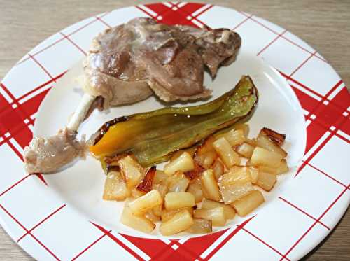Cuisses de canard au poivrons et ananas