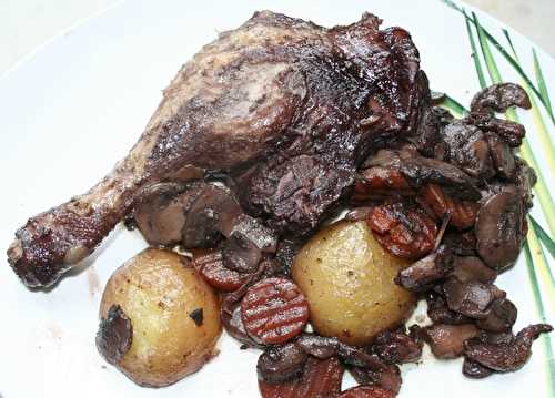 Cuisses de canard gras du Sud-Ouest au vin chaud d'Alsace