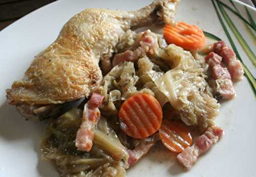 Cuisses de poulet au chou vert