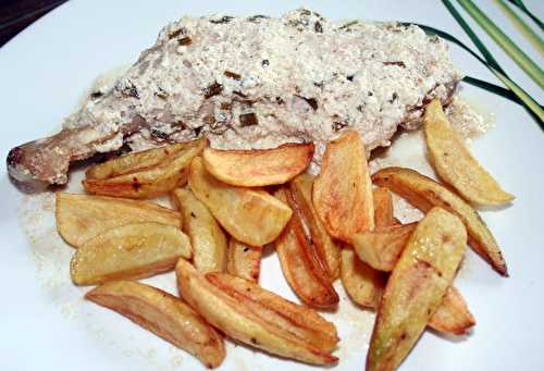 Cuisses de poulet au fromage frais et potatoes