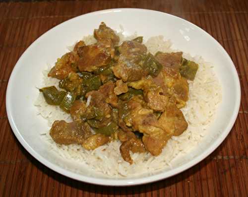 Echines de porc aux poivron et curry - amafacon