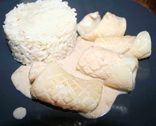 Encornet et riz au lait de coco