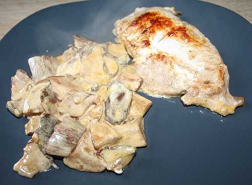 Escalope de veau aux bolets (ou cèpes) à la normande - amafacon