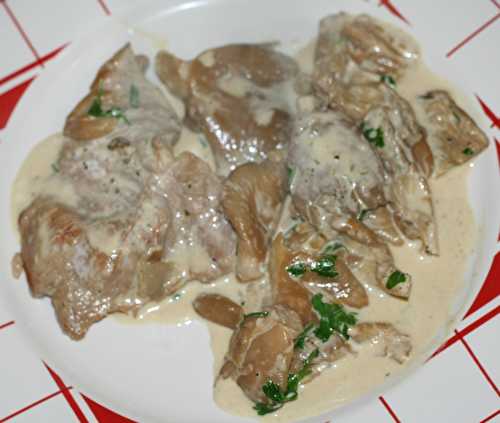 Escalope de veau aux pleurotes