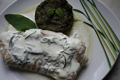 Filet de julienne à la crème d'herbes