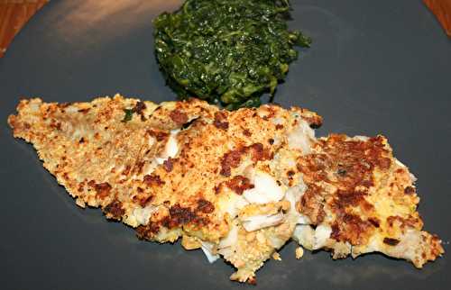 Filet de poisson pané aux cacahuétes à la plancha