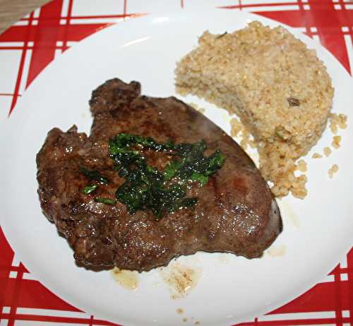 Foie d'agneau au vinaigre de framboise