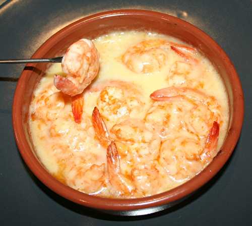 Fondue savoyarde aux gambas ou crevettes roses