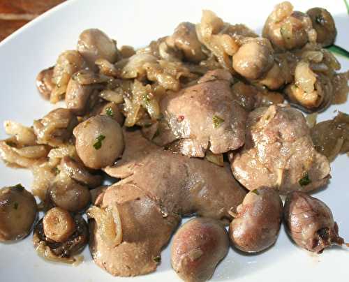 Fricassée de foie et rognons de lapin