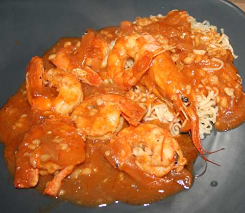 Gambas ou crevettes géantes à la sichuanaise au ketchup