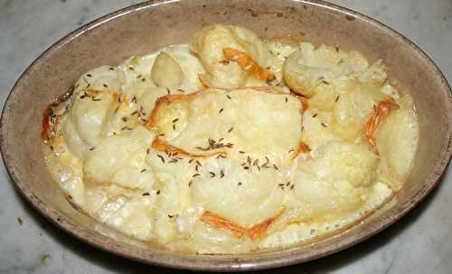 Gratin de chou-fleur au Livarot