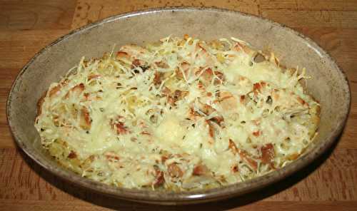 Gratin de coquillettes au faisan