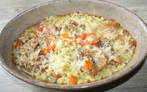 Gratin de coquillettes aux tripes