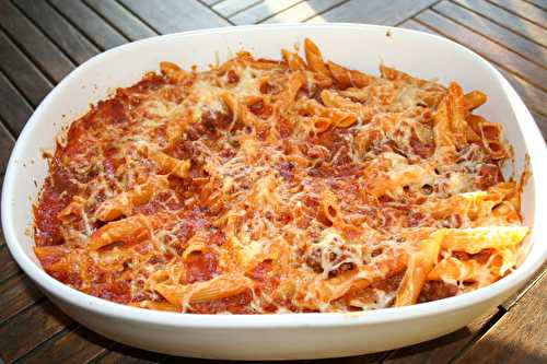 Gratin de penne "a la bolognese"