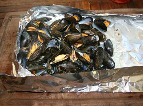 Moules au four en papillotes