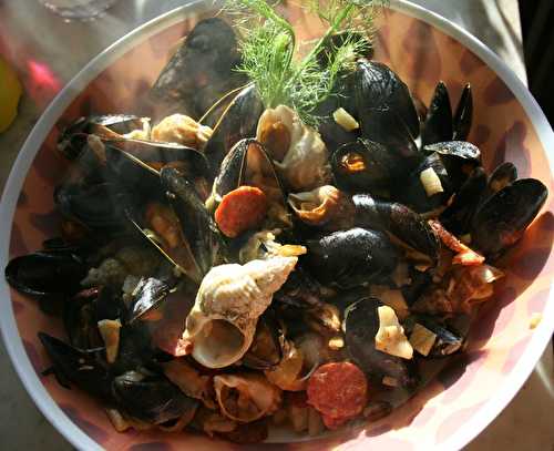 Moules et bulots au chorizo