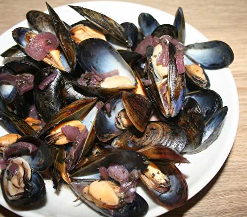 Moules marinières...au vin rouge