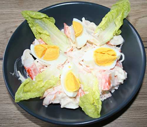 Œuf sur salade alaska