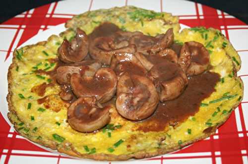 Omelette aux fines herbes et rognons d'agneau