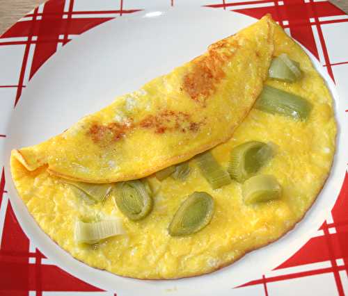 Omelette poireau emmental