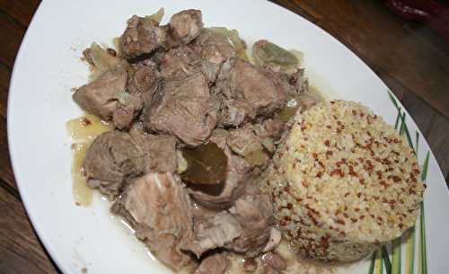 Palette de porc guyannaise et quinoa façon cochon-bois