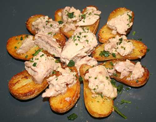 Petites pommes de terre sautées au foie de morue