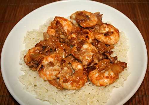 Riz aux gambas ou biryani aux crevettes simplifié