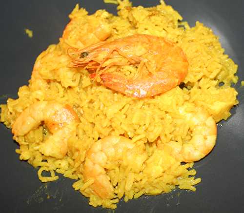 Riz indien aux congre et gambas