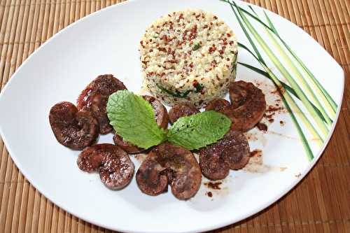 Rognons d'agneau à la plancha et Quinoa à la menthe