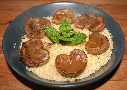 Rognons d'agneau au gros sel des Pays de Vie saveur Berbère sur lit de boulgour