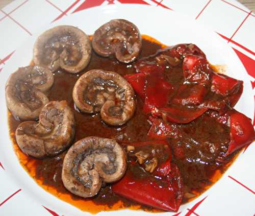 Rognons d'agneau au poivron sauce ketchup