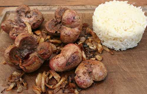 Rognons d'agneau au vin blanc à la plancha