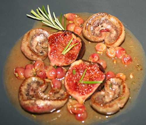 Rognons d'agneau aux figues et raisin