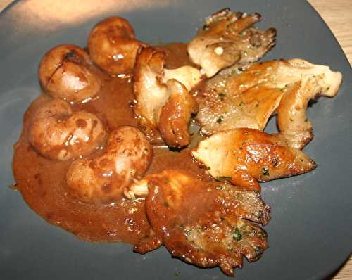 Rognons d'agneau aux pleurotes sauce grand veneur