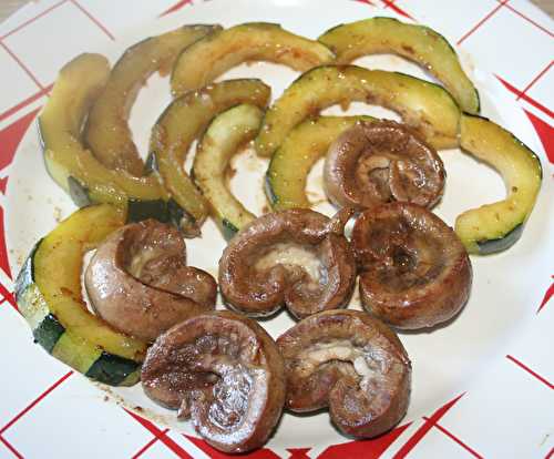 Rognons d'agneau et courgette à la plancha