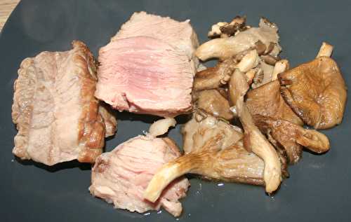 Rôti de veau aux pleurotes au four - amafacon