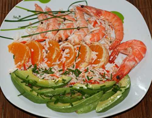 Salade d'avocat et crevettes