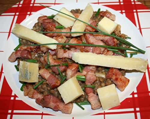 Salade de lentilles aux deux Cantal