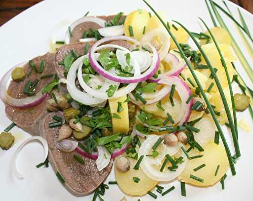 Salade tiède de langue de boeuf et rattes